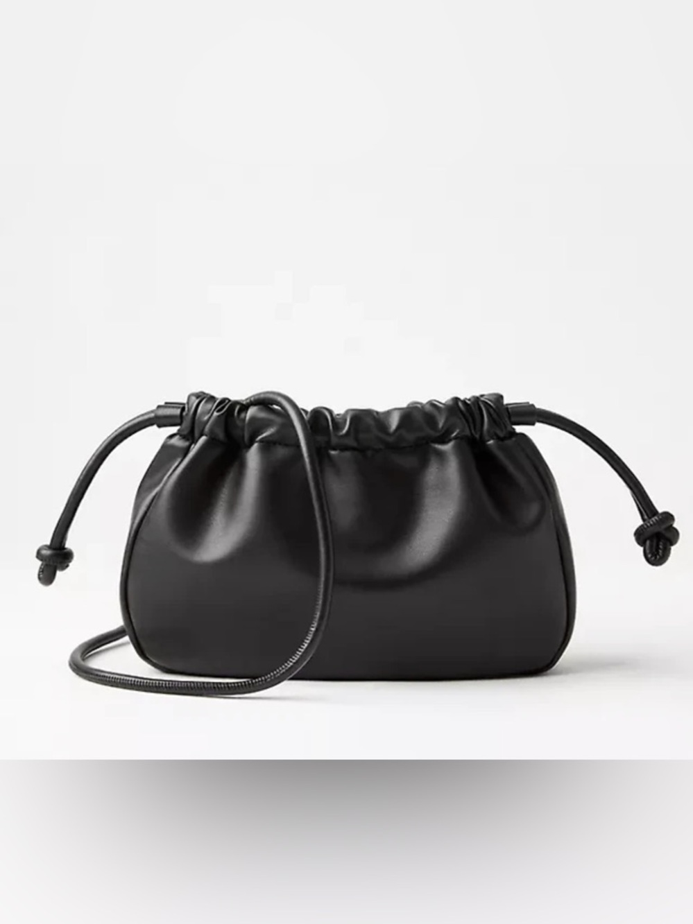 LOFT Dumpling Black Drawstring Crossbody Bag- sold out!